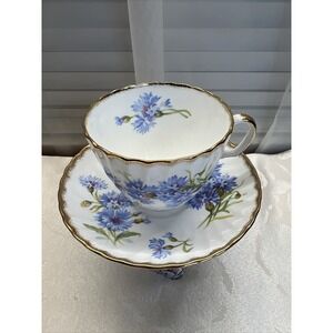 Adderley China. Cup and Saucer- Cornflower Pattern